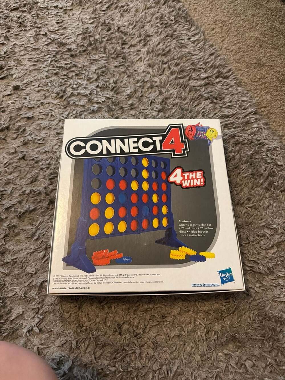 Connect 4 Classic Grid Board Game Blue Blocker Discs Family - Picture 3 of 3